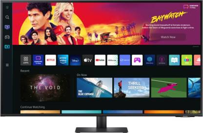 SAMSUNG M7 43 inch 4K Ultra HD VA Panel with USB Type-C, Smart TV Apps, Apple Airplay, Samsung Dex, Office 365, IOT Hub, Including Remote, Inbuilt Speakers Smart Monitor (LS43BM700UWXXL)  (Response Time: 4 ms, 60 Hz Refresh Rate)