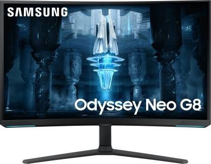 SAMSUNG Odyssey Neo G8 32 inch Curved 4K Ultra HD VA Panel with Height Adjustable Stand, Quantum HDR 2000, 1000R Matte Display Gaming Monitor (LS32BG850NWXXL)  (AMD Free Sync, Response Time: 1 ms, 240 Hz Refresh Rate)