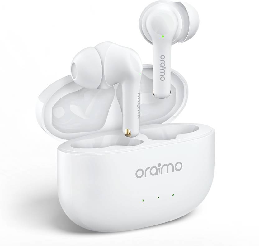 ORAIMO FreePods 3 in Ear TWS Earbuds,36Hrs Playtime ,4-mic ENC Noise Cancelling Bluetooth Headset  (White, True Wireless)