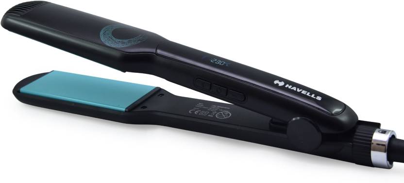 HAVELLS Biotin Infused Wide Plates and Temperature Control HS4123 Hair Straightener  (Black)