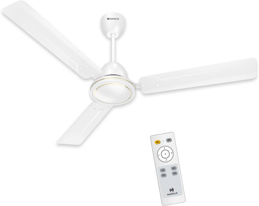 HAVELLS Artemis BLDC 5 Star 1200 mm BLDC Motor with Remote 3 Blade Ceiling Fan  (White, Pack of 1)