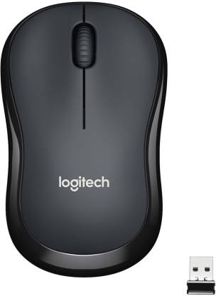 Logitech M220 / Silent Buttons, 1000 DPI Tracking, Ambidextrous Wireless Optical Mouse  (USB 2.0, Grey)