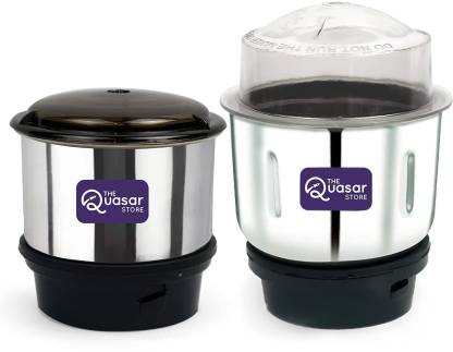 The Quasar Store Combo Chutney Jar Mixer Jar (250ml 500ml) Fit on 2 Lock & 4 Teeth Coupler Mixer Juicer Jar  (500 ml)