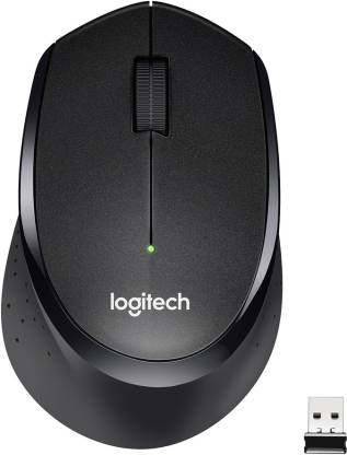 Logitech M330 / Silent Plus, 1000 DPI Optical Tracking, 24 Month Life Battery Wireless Optical Mouse  (USB, Black)