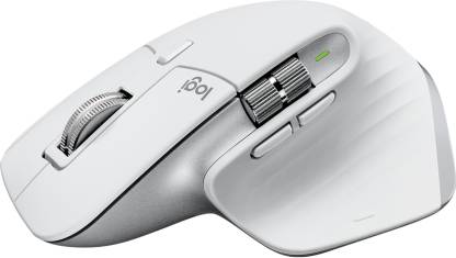 Logitech MX Master 3s Wireless Touch Mouse  (2.4GHz Wireless, White, Grey)