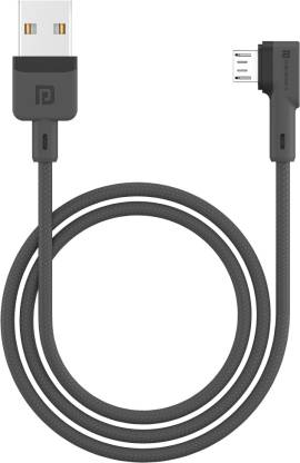 Portronics Micro USB Cable 2 A 1.2 m POR-1079 Konnect L  (Compatible with All Phones With Micro USB Port, Grey, One Cable)