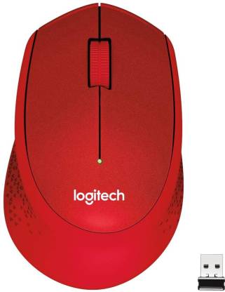 Logitech M331 / Silent Plus, 1000 DPI Optical Tracking Wireless Optical Mouse  (2.4GHz Wireless, Red)