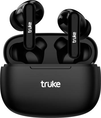truke Air Buds Lite with Quad Mic ENC, 10mm Driver, Ear Sensor, 48Hours Playtime Bluetooth Headset  (Black, True Wireless)