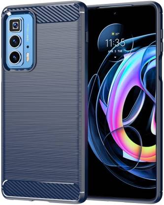 S-Softline Back Cover for Moto Edge 20 Pro  (Blue, Silicon, Pack of: 1)