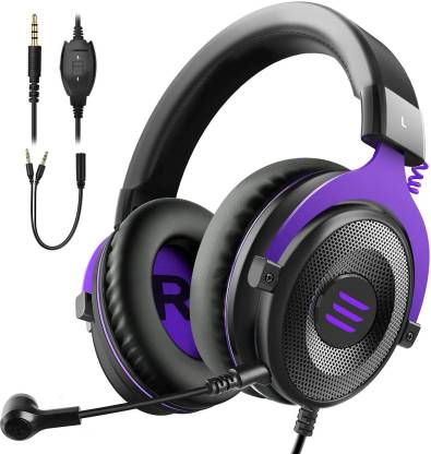 EKSA E900 (Purple) Wired Gaming Headset  (Purple, Black, On the Ear)