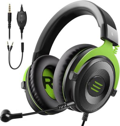 EKSA E900 (Green) Wired Gaming Headset  (Green, Black, On the Ear)