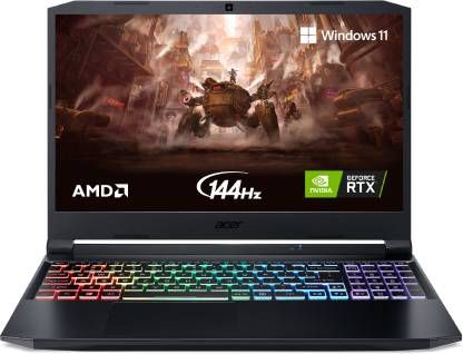 Acer Nitro 5 Ryzen 5 Hexa Core AMD R5-5600H - (8 GB/512 GB SSD/Windows 11 Home/4 GB Graphics/NVIDIA GeForce RTX 3050) /AN515-45/ AN515-45-R23Z Gaming Laptop  (15.6 Inch, Shale Black, 2.2 KG)