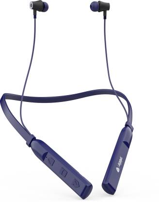 Aroma NB119B Badshah 60 Hours Playing Time Fast Charging Bluetooth Neckband Earphone Bluetooth Headset  (Blue, In the Ear)