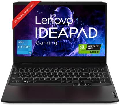 Lenovo IdeaPad Gaming 3 Intel Core i5 11th Gen 11300H - (8 GB/512 GB SSD/Windows 11 Home/4 GB Graphics/NVIDIA GeForce GTX 1650/120 Hz) 15IHU6 Gaming Laptop  (15.6 Inch, Shadow Black, 2.25 kg)