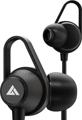 Boult Audio Loop2 with 10mm Drivers, BoomX Rich Bass, In-line Controls, Soft Silicon Snugfit Wired Headset  (Black, In the Ear)