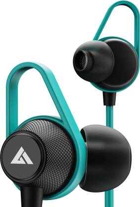 Boult Audio Loop2 with 10mm Drivers, BoomX Rich Bass, In-line Controls, Soft Silicon Snugfit Wired Headset  (Teal Blue, In the Ear)