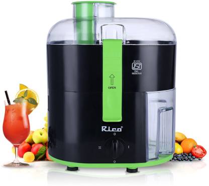 Rico Electric Juicer Centrifugal JE1401B For Fruits & Vegetables 2 Years Replacement Warranty 350 W Juicer (1 Jar, Black)