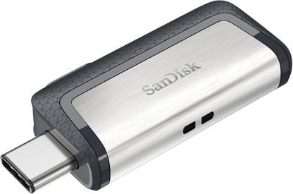 SanDisk SDDDC2-128G-I35 128 GB OTG Drive  (Silver, Black, Type A to Type C)