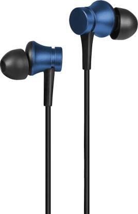 Mi Mi Wired in-Ear Earphones with Mic, Ultra Deep Bass & Metal Sound Chamber Wired Headset  (Blue, Black, In the Ear)
