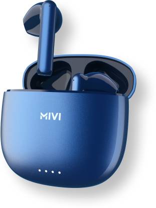 Mivi DuoPods F40 with 50 Hrs Playtime I13mm Drivers|Made in India| Deep Bass Bluetooth Headset  (Blue, True Wireless)