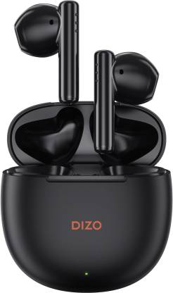 DIZO Buds P with Fast Charge, 40HPlaytime & 13mm Driver (by realme TechLife) Bluetooth Headset  (Dynamo Black, True Wireless)