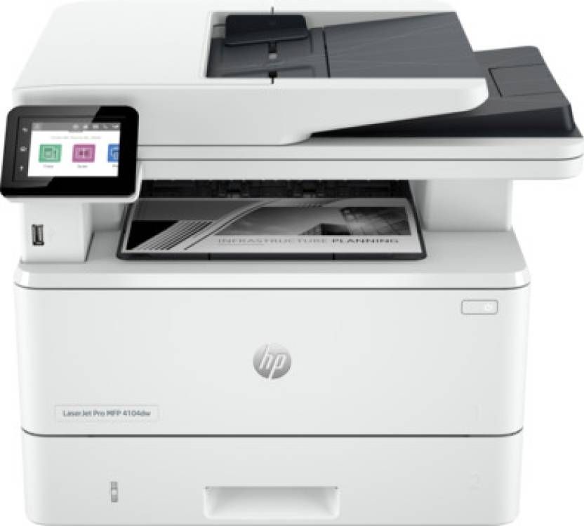 HP LaserJet Pro MFP 4104dw Printer Multi-function WiFi Monochrome Laser Printer  (White, Toner Cartridge)