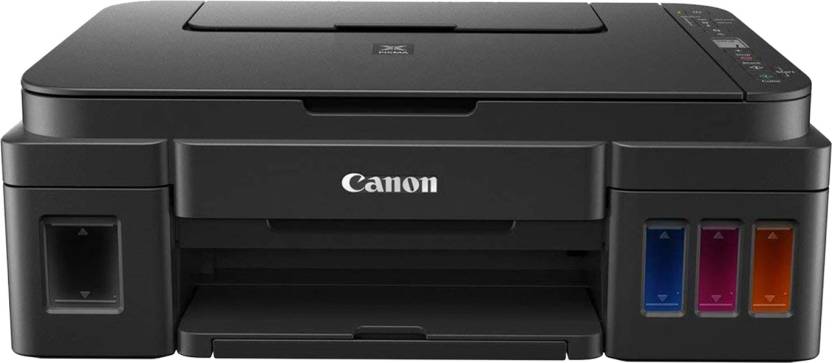 Canon PIXMA MegaTank G3012 Multi-function WiFi Color Inkjet Printer (Color Page Cost: 0.21 Rs. | Black Page Cost: 0.09 Rs. | Borderless Printing)  (Black, Ink Tank, 2 Ink Bottles Included)