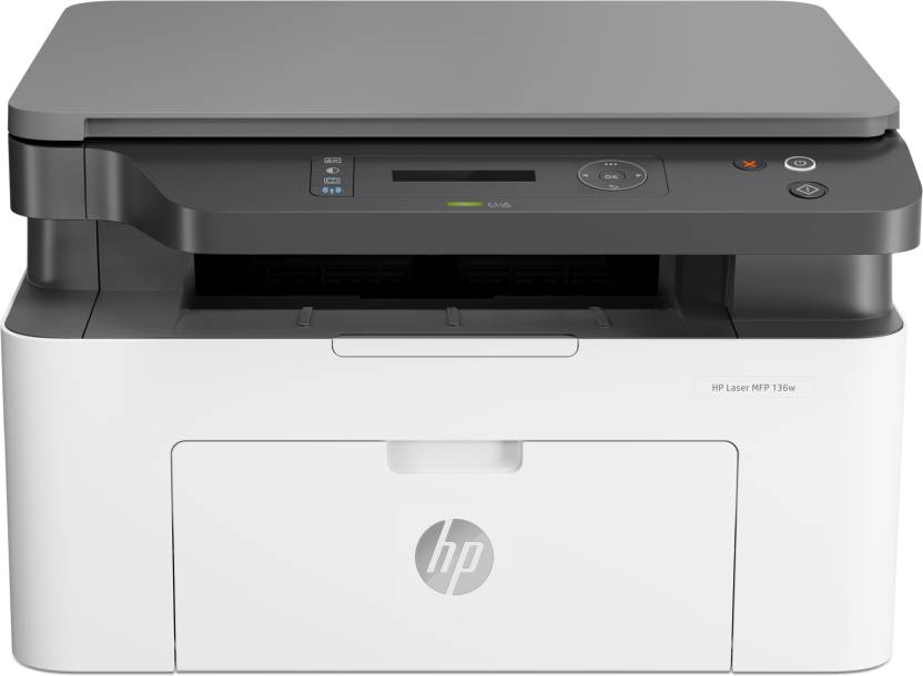 HP Laser MFP 136w Multi-function WiFi Monochrome Laser Printer  (White, Grey, Toner Cartridge)