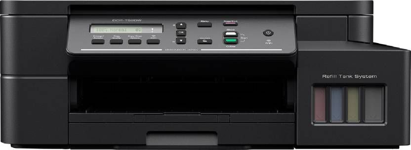 brother DCP-T525W All-in-One Refill Multi-function WiFi Color Inkjet Printer (Borderless Printing) ideal for Home & Office Usage  (Black, Ink Tank, 4 Ink Bottles Included)