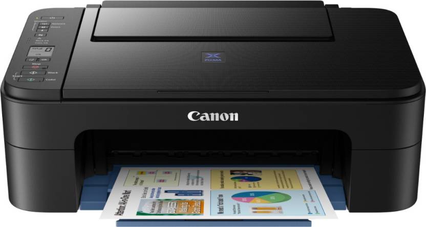 Canon PIXMA E3177 Multi-function WiFi Color Inkjet Printer (Borderless Printing)  (Black, Ink Cartridge)#JustHere