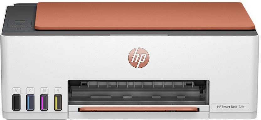 HP Smart Tank All In One 529 Multi-function Color Inkjet Printer  (Moab White, Ink Bottle)