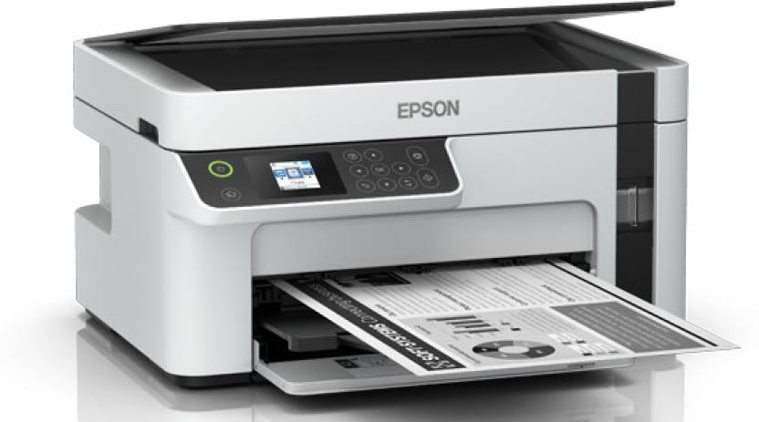 Epson M2120 Multi-function WiFi Color Inkjet Printer  (White, Ink Bottle)