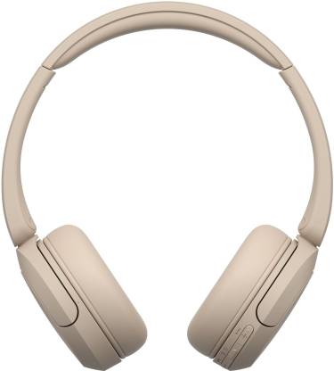 SONY WH-CH520 with 50 Hrs Playtime, DSEE Upscale, Multipoint Connection/Dual Pairing Bluetooth Headset  (Taupe, On the Ear)