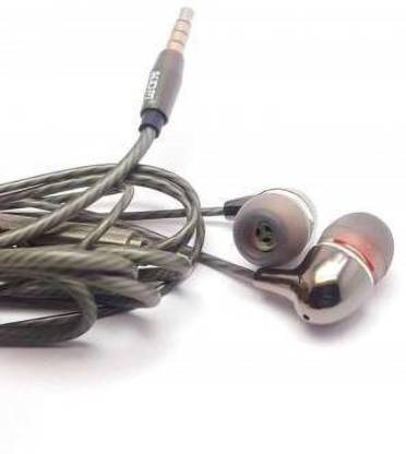 KDM UNIVERSAL EARPHONE Wired Headset  (Grey, In the Ear)