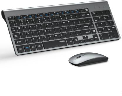 Topmate KM9000GB Wireless Keyboard and Mouse Wireless Laptop Keyboard  (Gray&Black)
