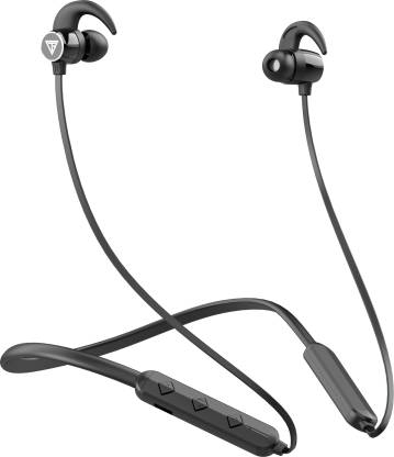 TECHFIRE FIRE-145 -36 Hours Playtime Neckband hi-bass Wireless Bluetooth headphone Bluetooth Headset (Black, In the Ear)