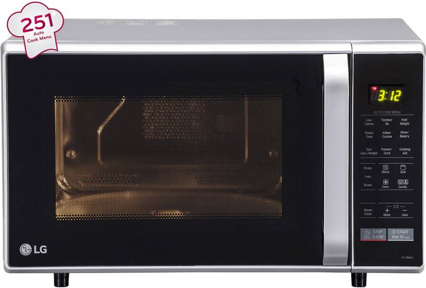 LG 28 L Convection Microwave Oven  (MC2846SL, Silver)