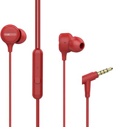 boAt Bassheads 103 Red Wired Headset  (Red, In the Ear)