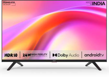 Acer Frameless 80 cm (32 inch) HD Ready LED Smart Android TV with Dolby Audio  (AR32AP2841HDFL)