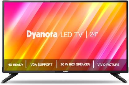 Dyanora 60 cm (24 inch) HD Ready LED TV with Noise Reduction, Cinema Zoom, Powerful Audio Box Speakers (DY-LD24H0N) Dyanora 60 cm (24 inch) HD Ready LED TV with Noise Reduction, Cinema Zoom, Powerful Audio Box Speakers (DY-LD24H0N)