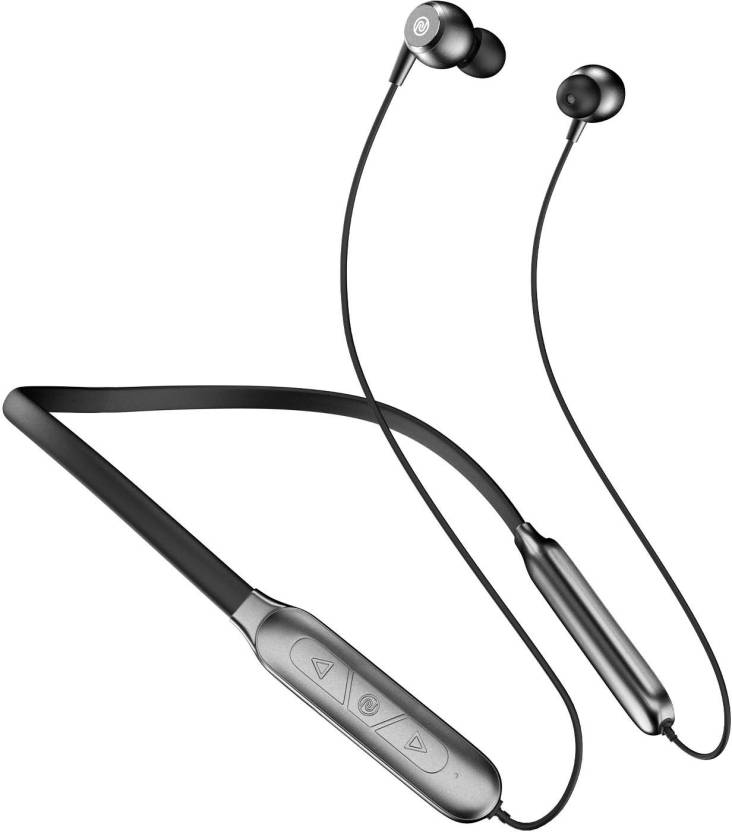 Noise Nerve Neckband with 25 Hours of Playtime, 10mm Driver, Instacharge, and IPX5 Bluetooth Headset  (Carbon Black, In the Ear)