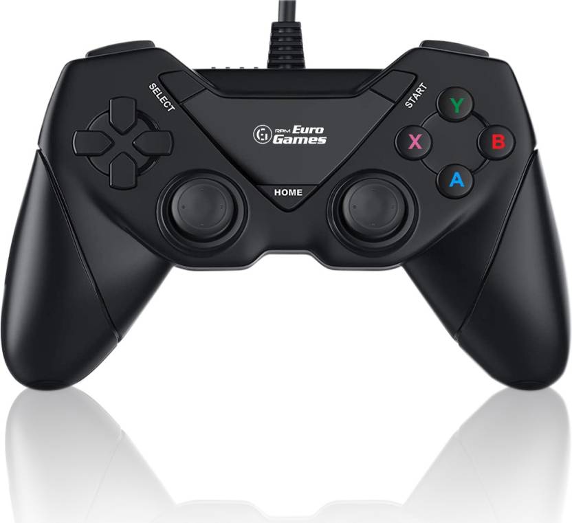 RPM Euro Games PC Controller Wired Gamepad For PS3 / Windows XP/7/8/8.1/10 Only. With X & D Input. USB Gamepad  (Black, For PC, PS3)