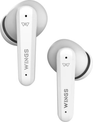 Wings Phantom 380 ANC, Quad ENC Mic & Sync Appt Support Wireless Earbuds Bluetooth Headset  (White, In the Ear)