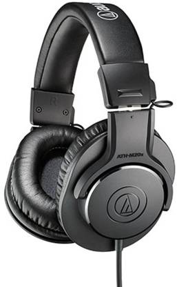 Audio Technica ATH-M20x Wired without Mic Headset  (Black, On the Ear)