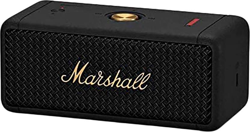 Marshall Emberton 20 W Bluetooth Speaker  (Black and Brass, Stereo Channel)