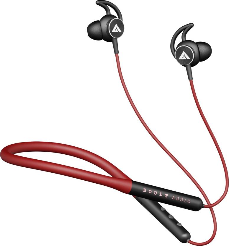 Boult Audio ProBass Escape with 10H Playtime, Extra Deep Bass Bluetooth Headset  (Red, In the Ear)
