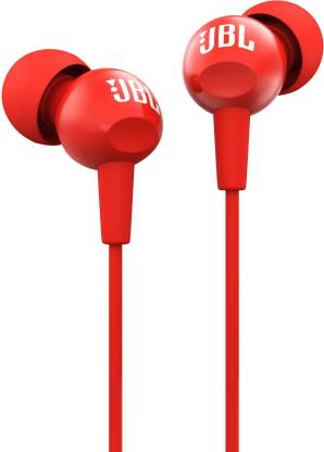 JBL C150SI with One Button Universal Remote Wired Headset  (Red, In the Ear)