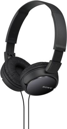 SONY ZX110 Wired without Mic Headset  (Black, On the Ear)