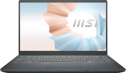 MSI Modern 14 Intel Core i5 10th Gen 10210U - (8 GB/512 GB SSD/Windows 10 Home) Modern 14 B10MW-639IN Notebook  (14 inch, Carbon Grey, 1.3 Kg)
