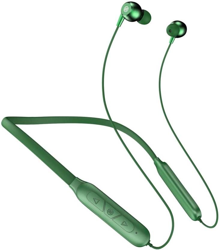 Noise Nerve Neckband with 25 Hours of Playtime, 10mm Driver, Instacharge, and IPX5 Bluetooth Headset  (Forest Green, In the Ear)